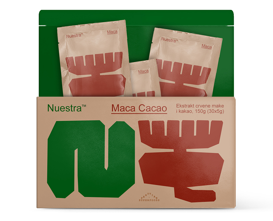 Nuestra Maca Cacao - Ekstrakt Crvene Make i Kakao 150g (30 kesica)