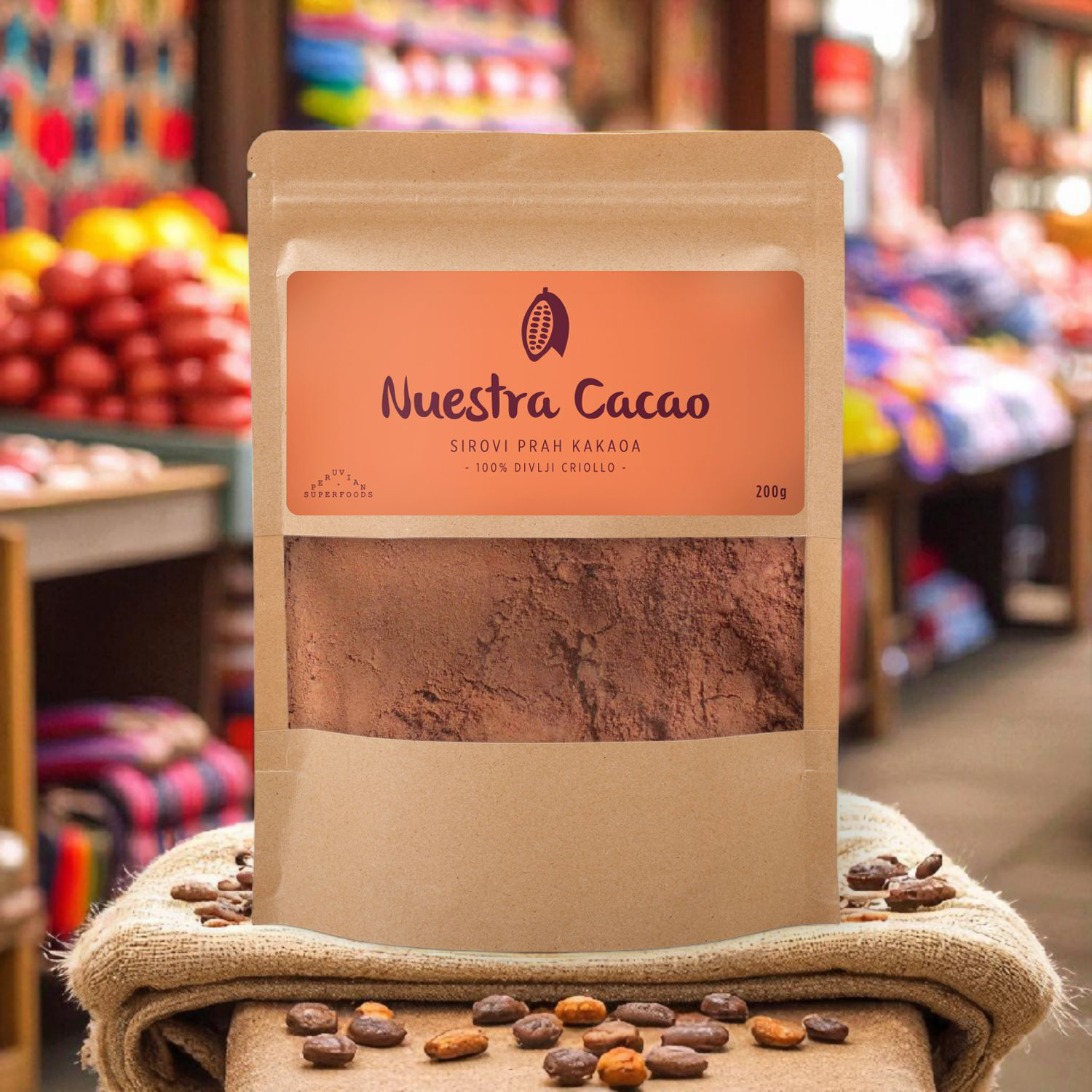 Nuestra Cacao - Sirovi Prah Divljeg Kakaa 200g